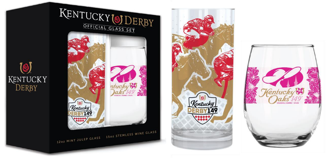 Kentucky Oaks and Derby 149 - Lily and Mint Julep Glass Set