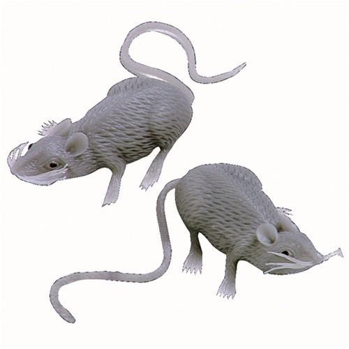 Grey Mouse- 3 Inch w/Tail- Rubberized Plastic