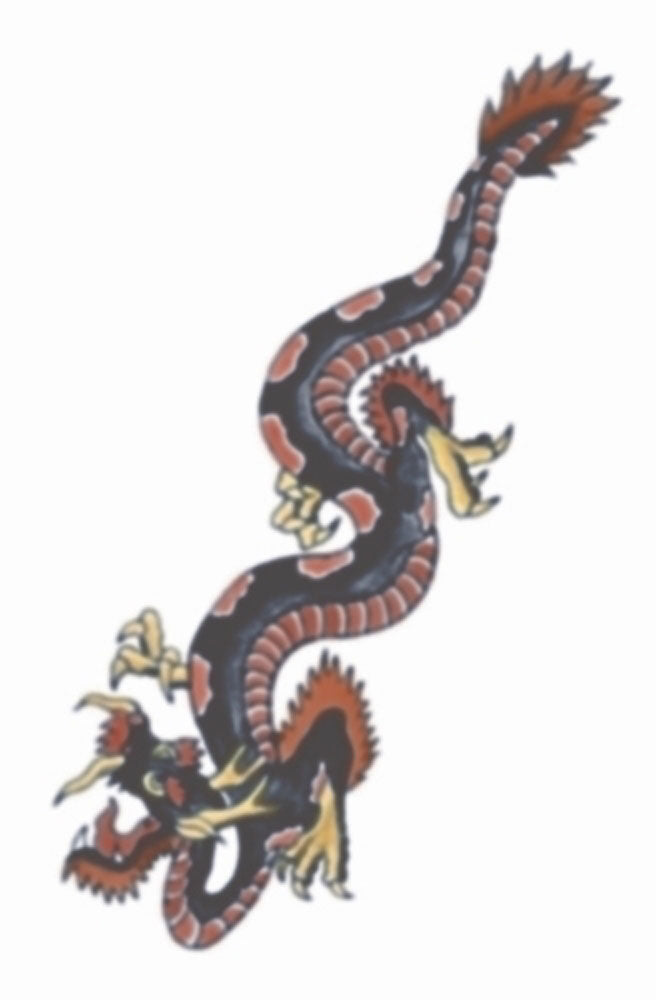 Tinsley Transfers - 1930's Vintage Dragon Temporary Tattoo