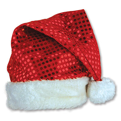 Sequin Dot Santa Hat