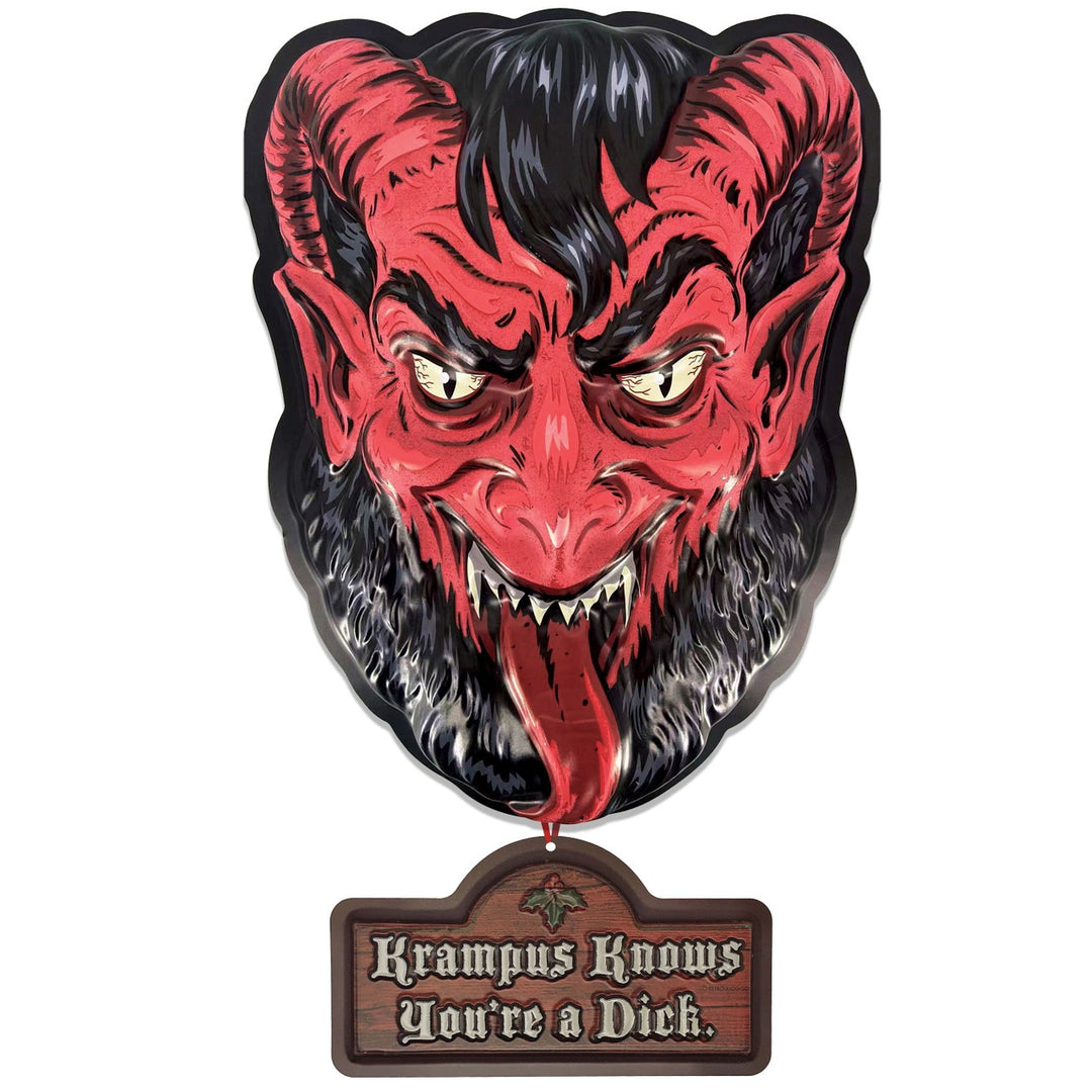 Flaming Krampus 3D Wall Decor