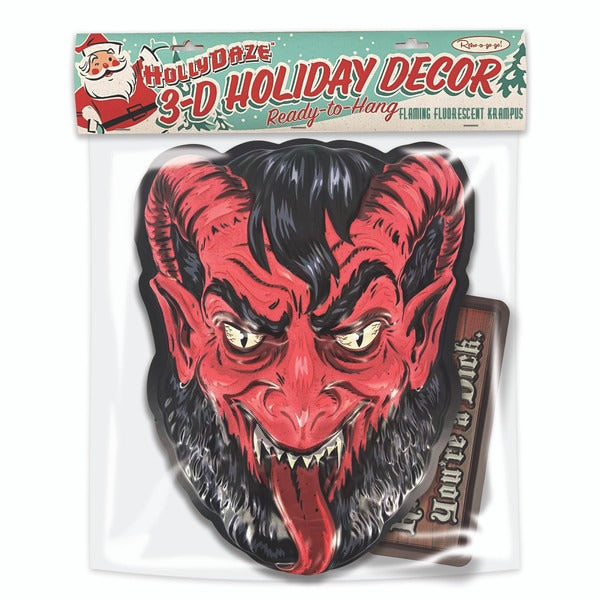 Flaming Krampus 3D Wall Decor