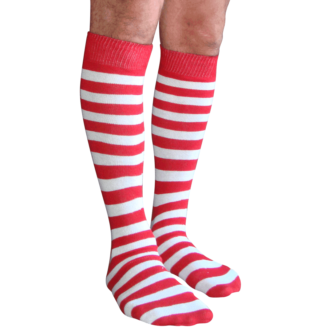 Red/White Striped Socks