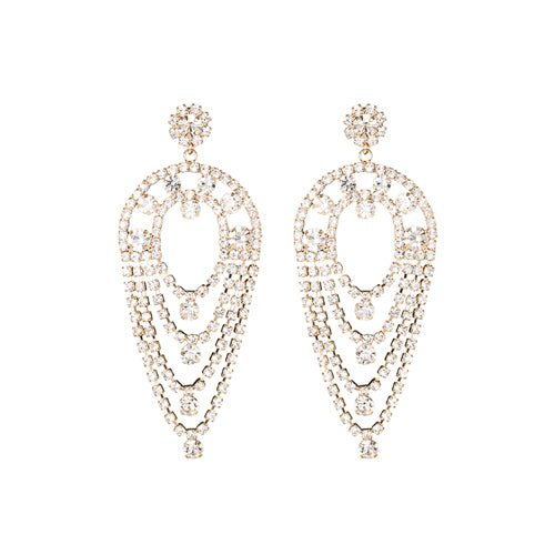 Rhinestone Chandelier Drop Earrings