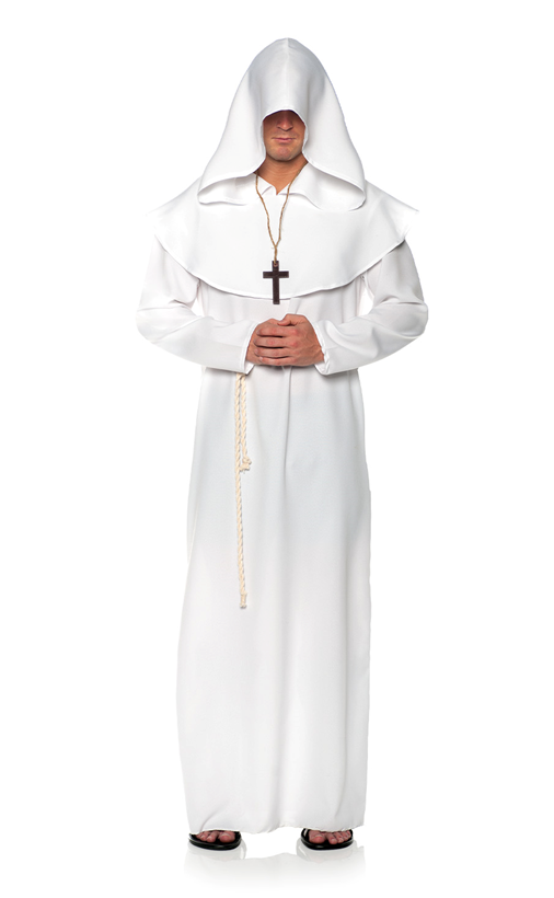Monk's Robe Costume - Adult (White or Red)