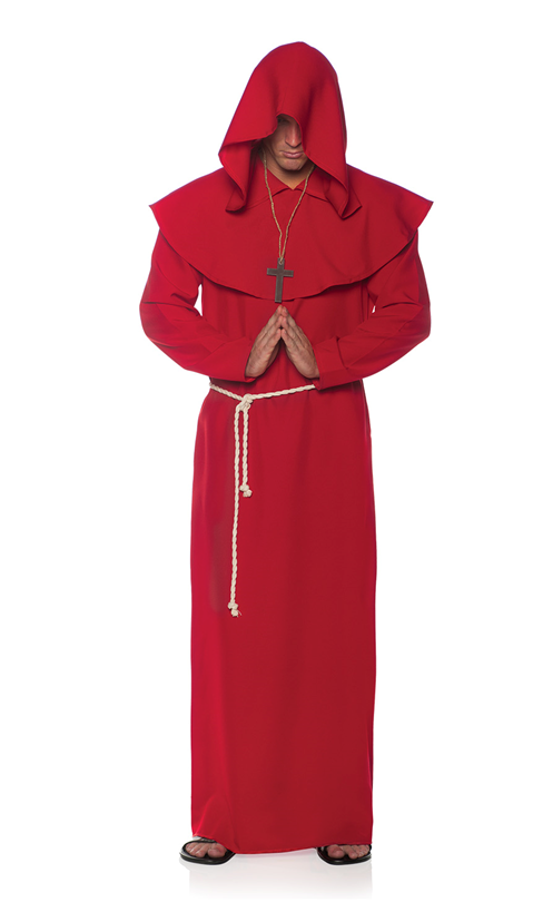 Monk's Robe Costume - Adult (White or Red)