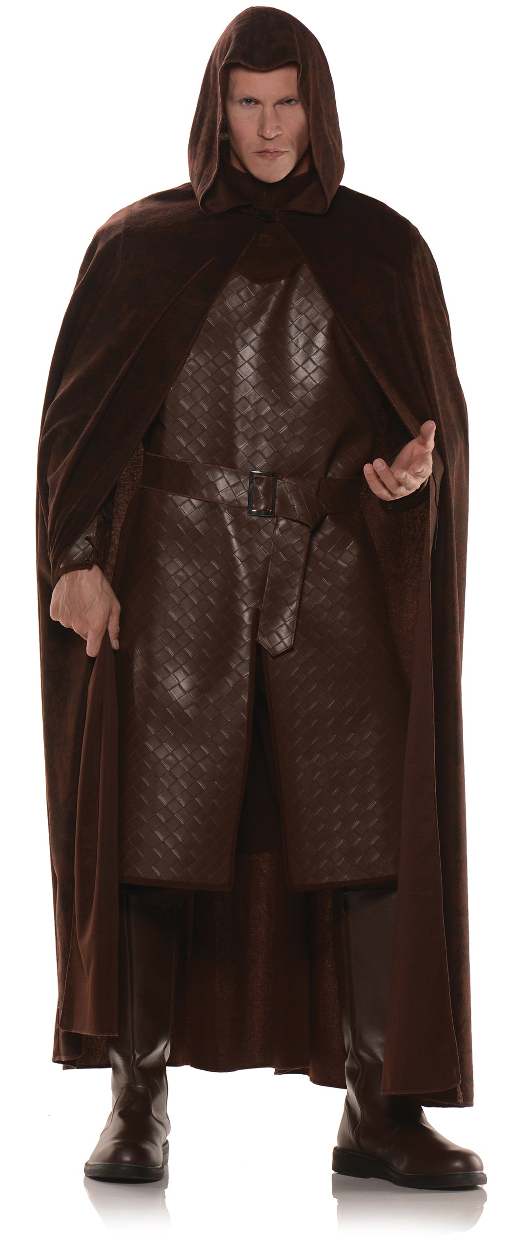 Deluxe Brown Hooded Cape