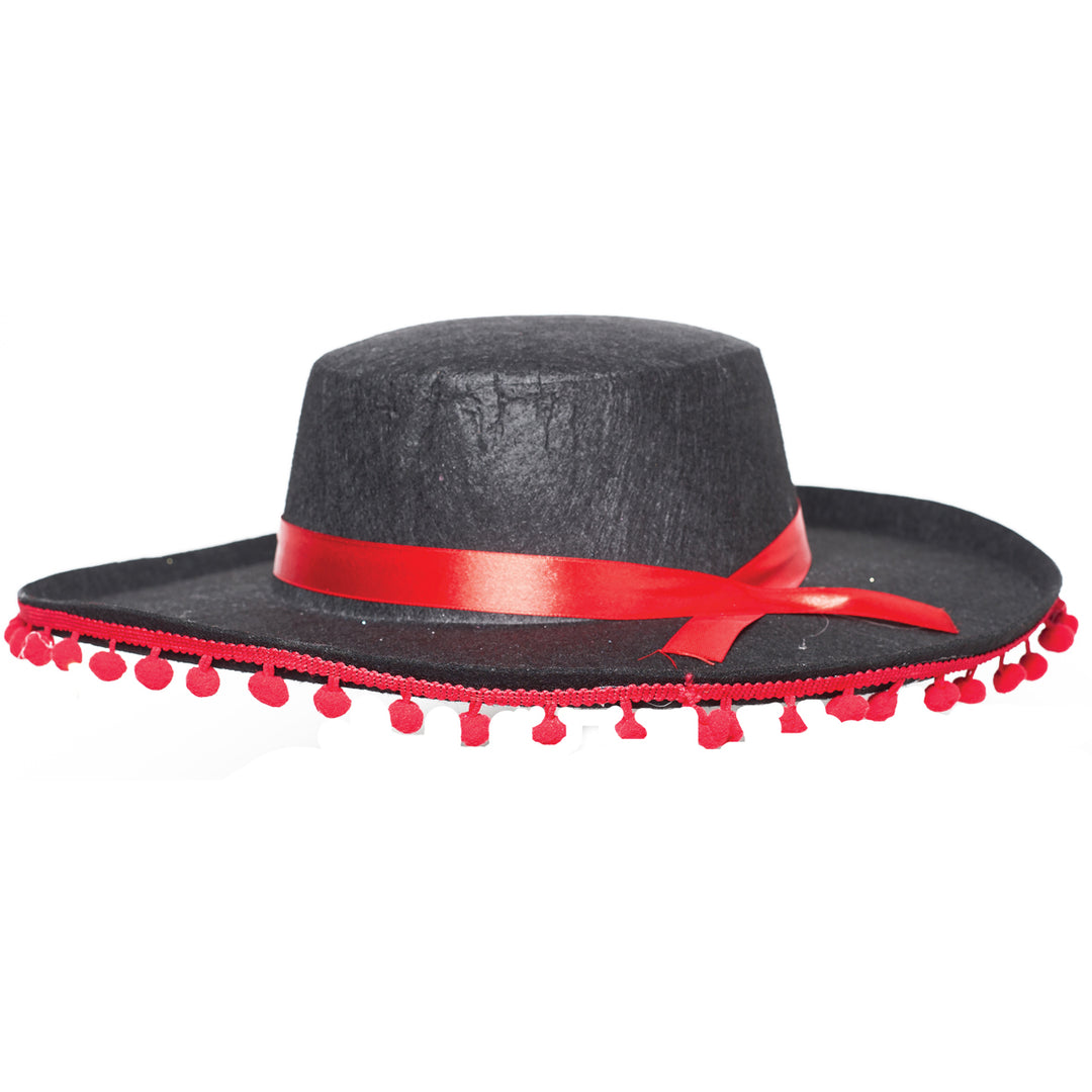 Spanish Hat Red Ball Fringe