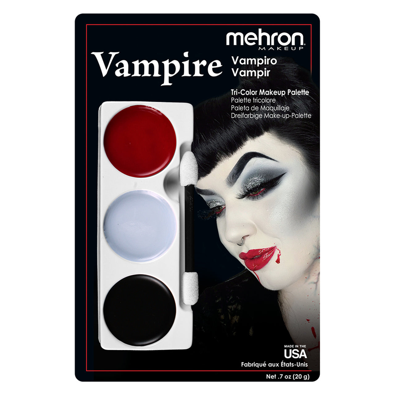 Mehron Makeup Tri-Color Character Makeup Palette | Halloween, Special  Effects and Theater Cream Makeup FX Palette | Face Paint Makeup .7 oz (20  g)