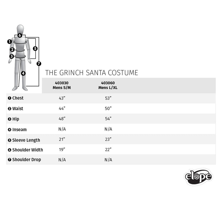 Dr. Seuss' The Grinch - Santa Adult Costume