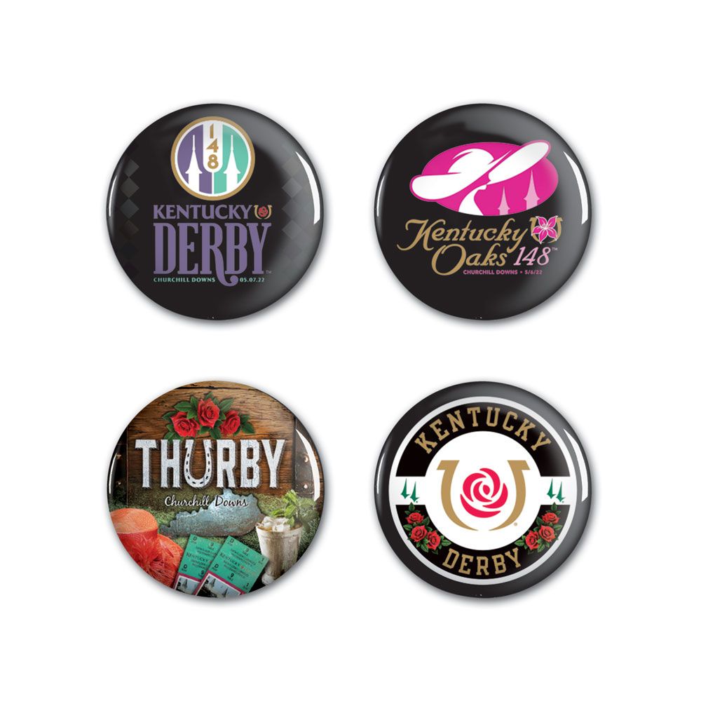 Kentucky Derby 148 - Buttons 4/Pkg