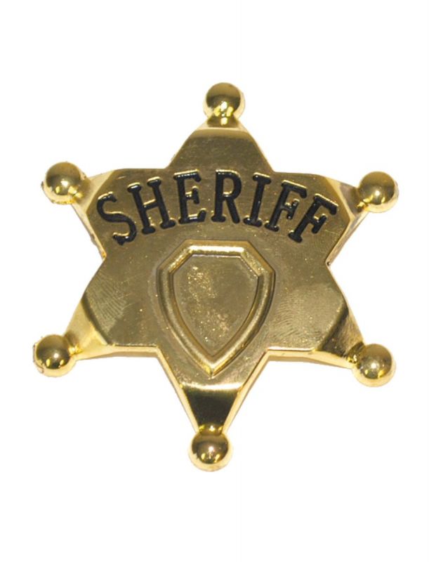 Gold Metal Sheriff Badge