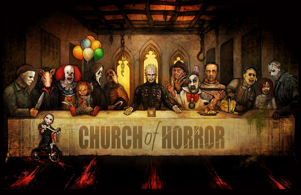 Church of Horror Fabric Poster Flag