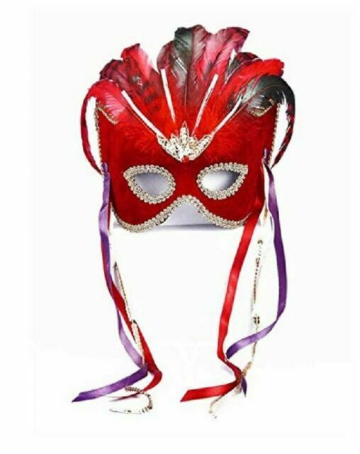 Venetian Mask - Red Velvet Colombina