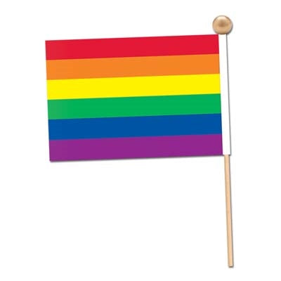 4" x 5 1/2" Rainbow Flag