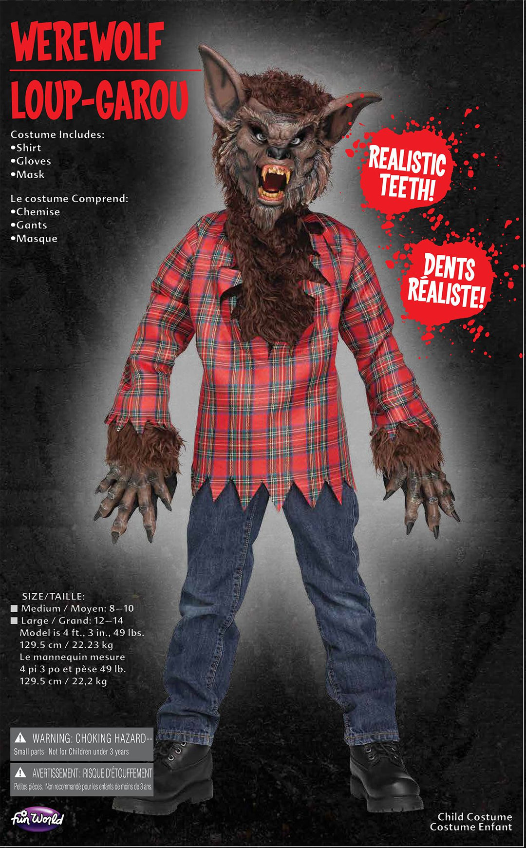 Brown Child's Werewolf Costume