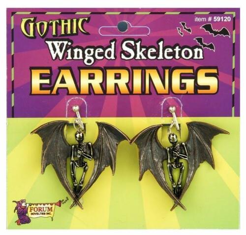 Winged Skeleton Earrings