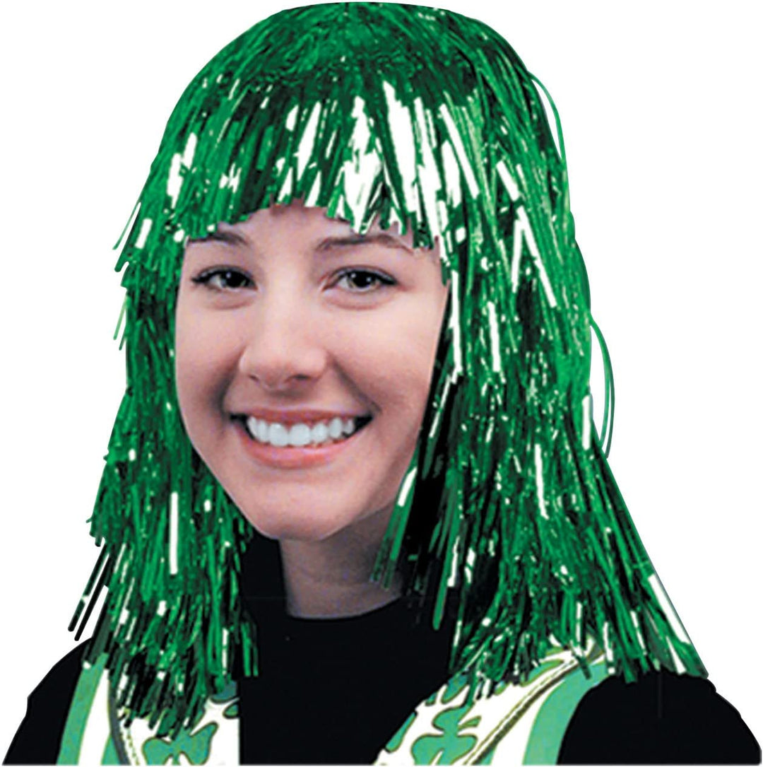 Gleam N Wear Green Tinsel Wig