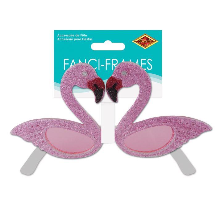 Glittered Flamingo Fanci-Frames