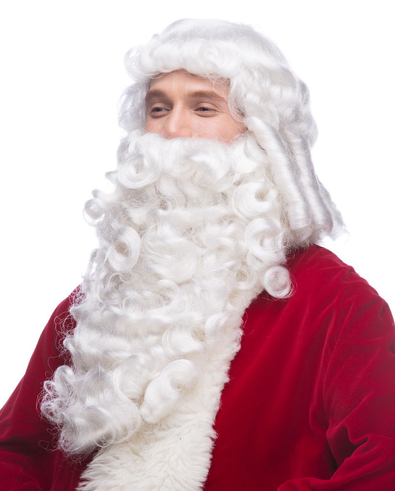 Professional Quality Teviron Santa Claus Wig and Beard Set