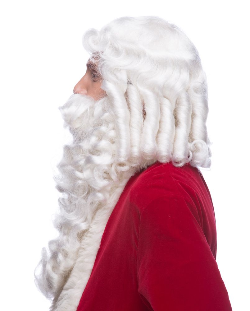 Professional Quality Teviron Santa Claus Wig and Beard Set