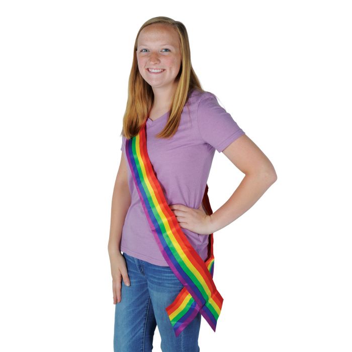 Rainbow Satin Sash