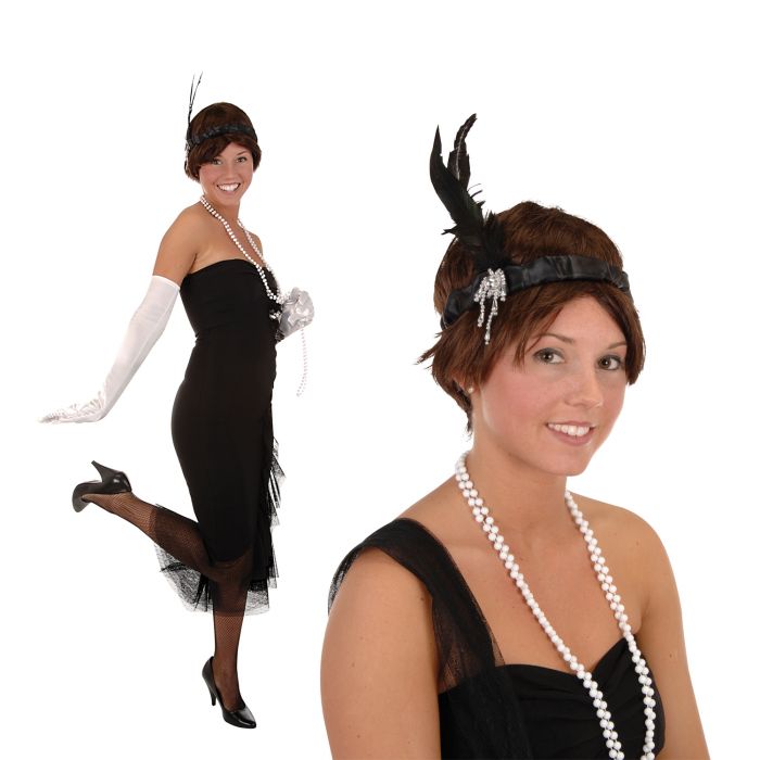 Black Flapper Headband