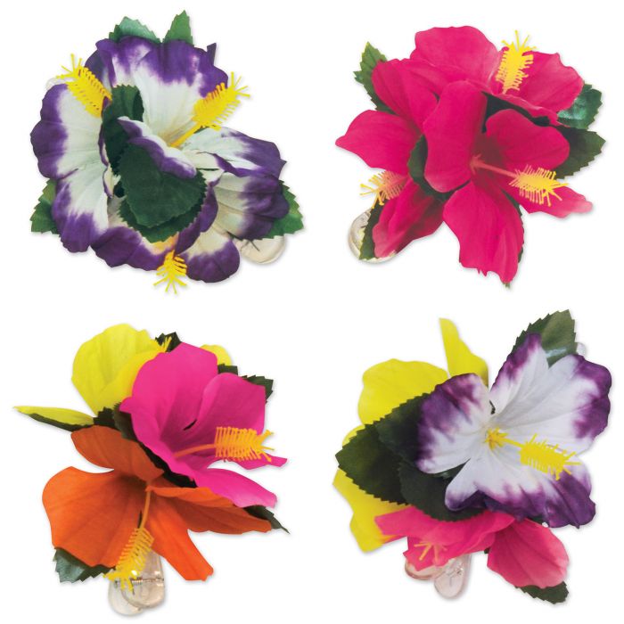 Tropical Flower Hair Clips