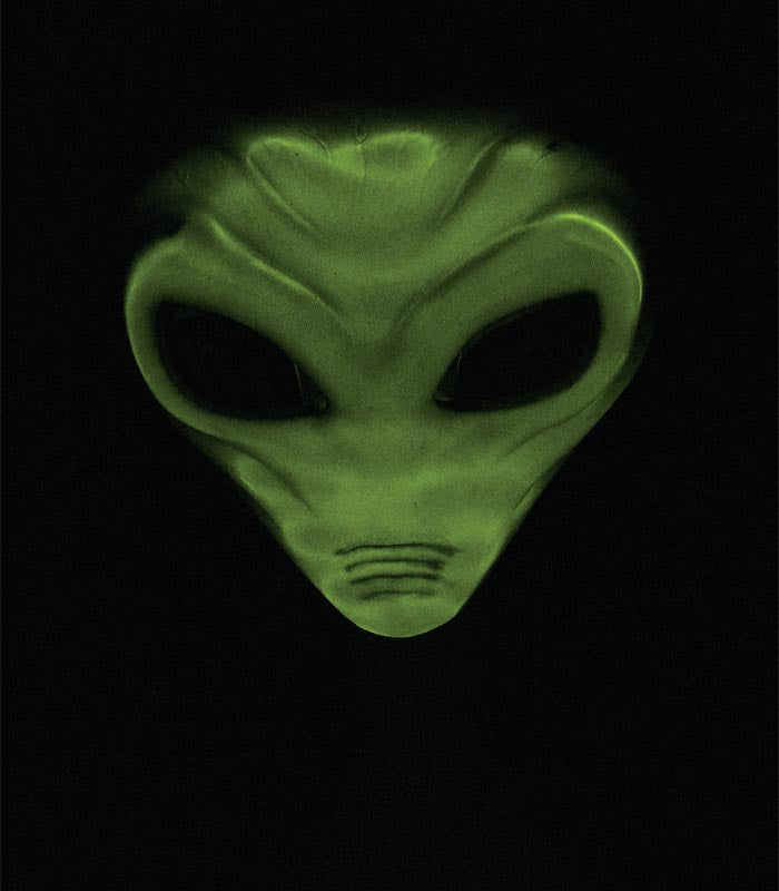 Light Up Green Alien Visitor Mask