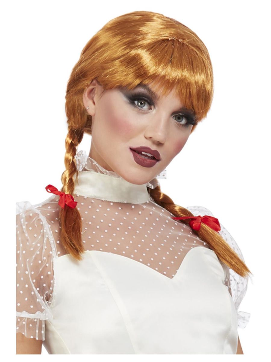 Porcelain Doll Wig Auburn Adult