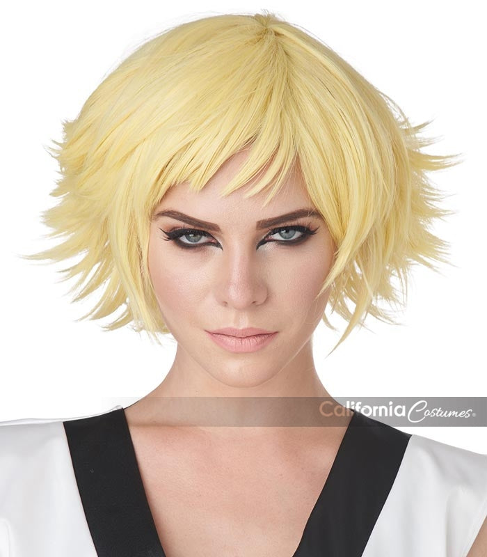 Yellow Feathered Cosplay Wig