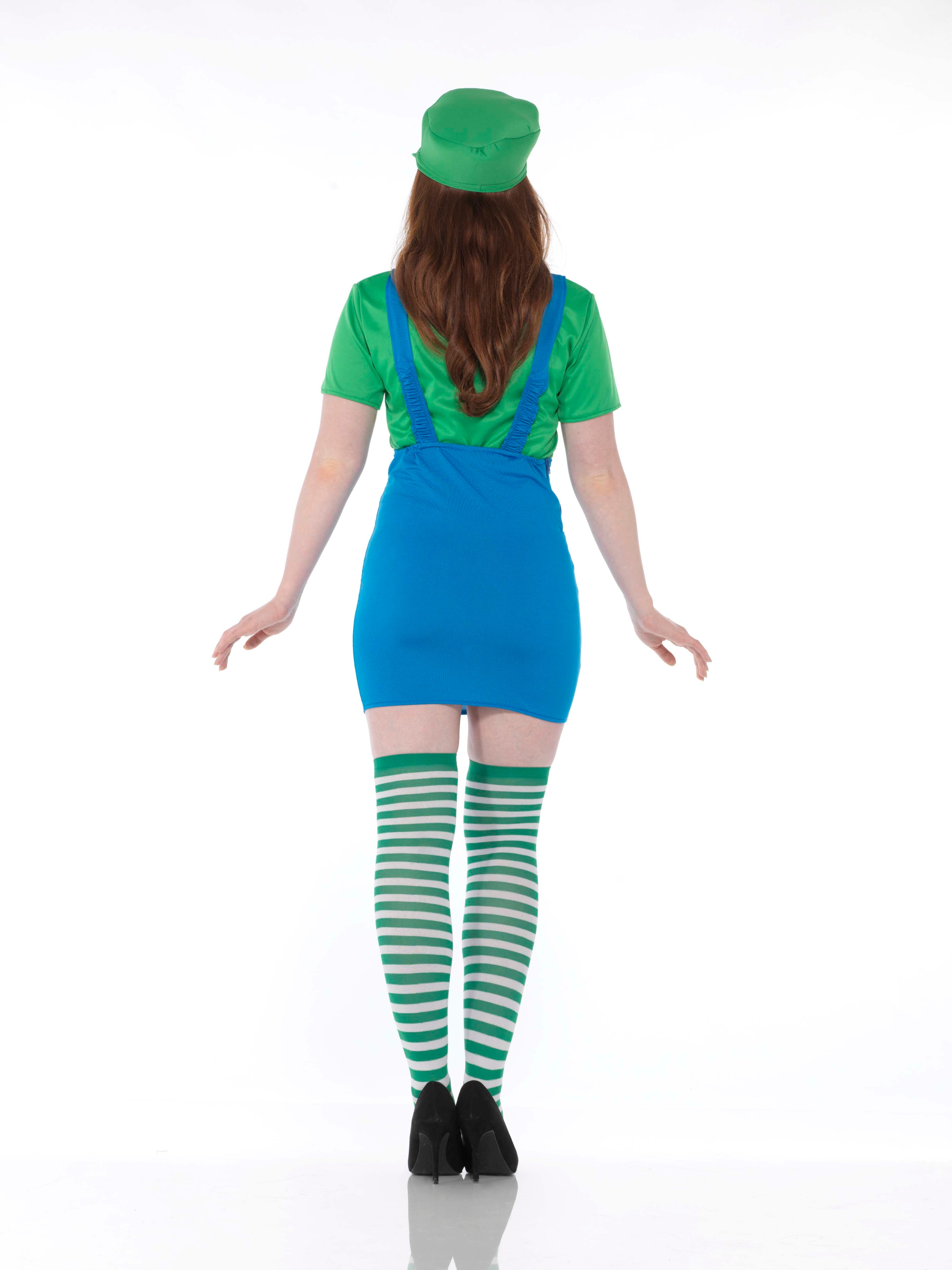 Plumber Dress Green Adult Costume
