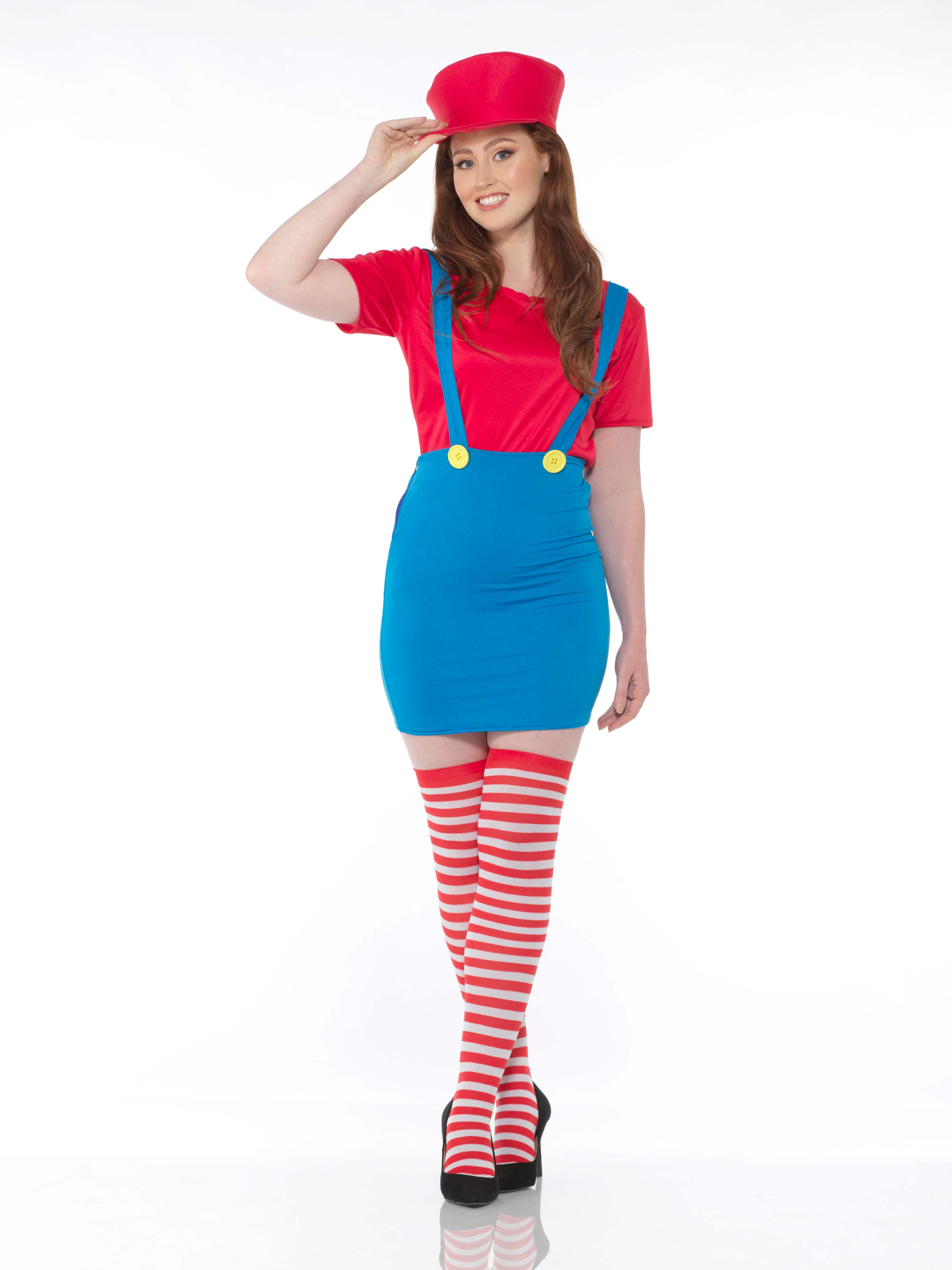 Plumber Dress Red Adult Costume