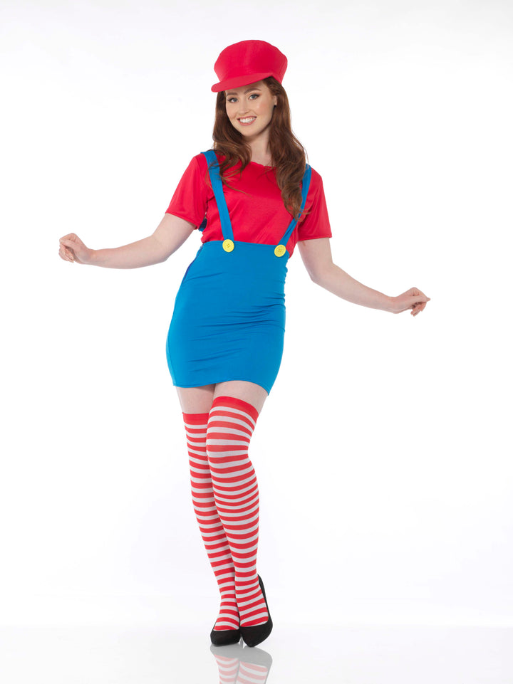 Plumber Dress Red Adult Costume