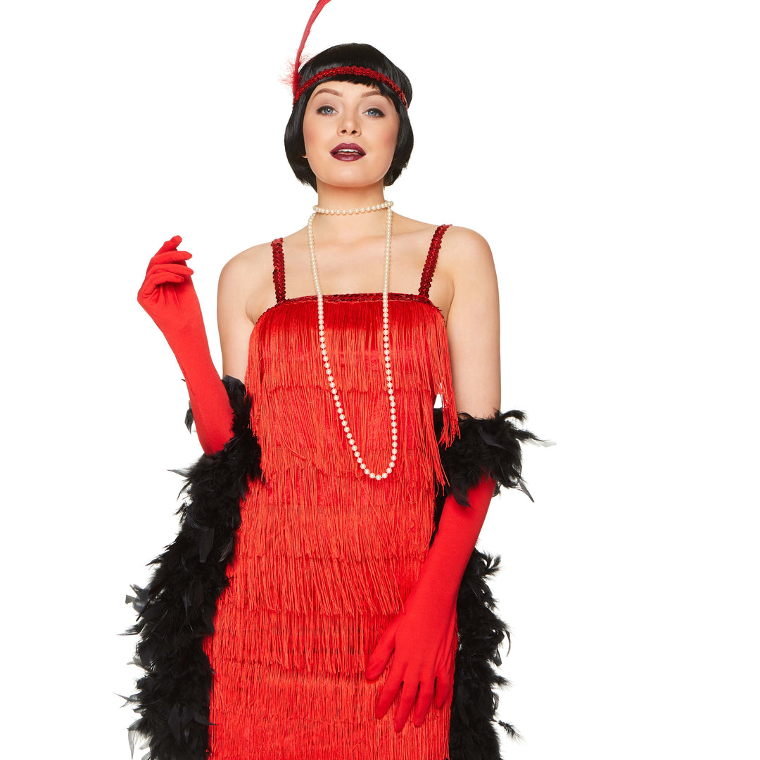 red flapper dress Women Speakeasy Sweetie This 1920s Red Flapper Dress captures the 1920s deco style and blends it with a truly elegant look Womens Roaring 20s Costumes Flapper