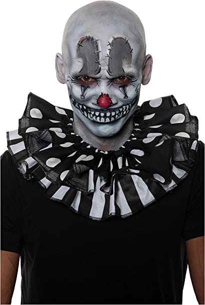 Ruffled Clown Collar- Black & White