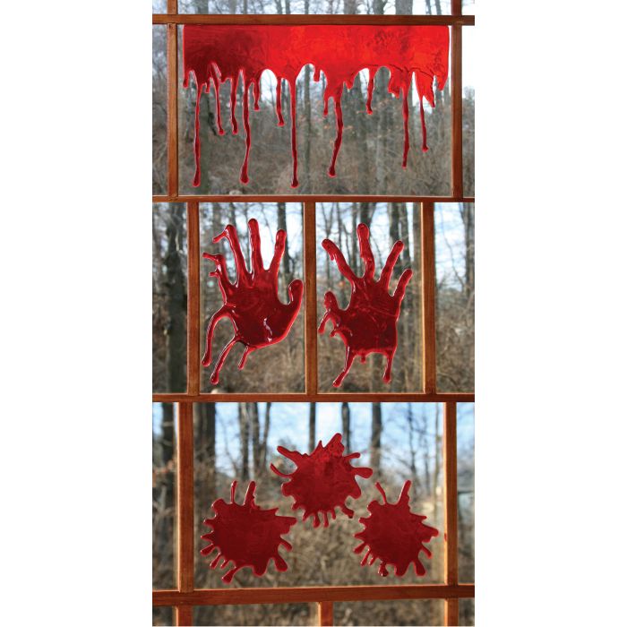 3-D Bloody Window Decor 18" Wide