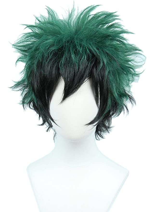 Green Faded Anime Wig