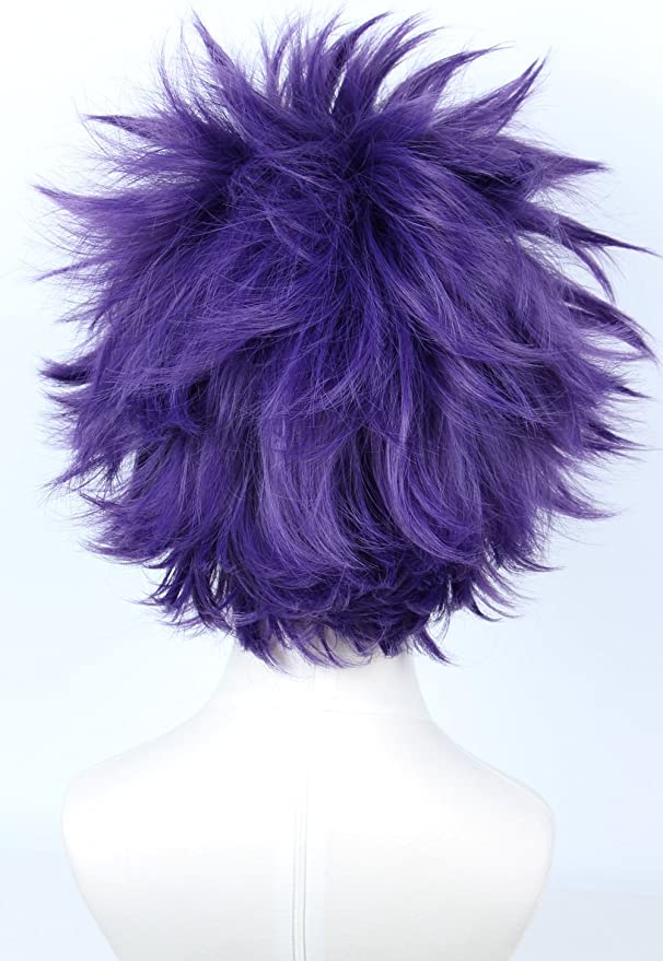 Purple Spike Anime Wig