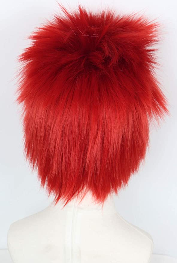 Red Spike Anime Wig