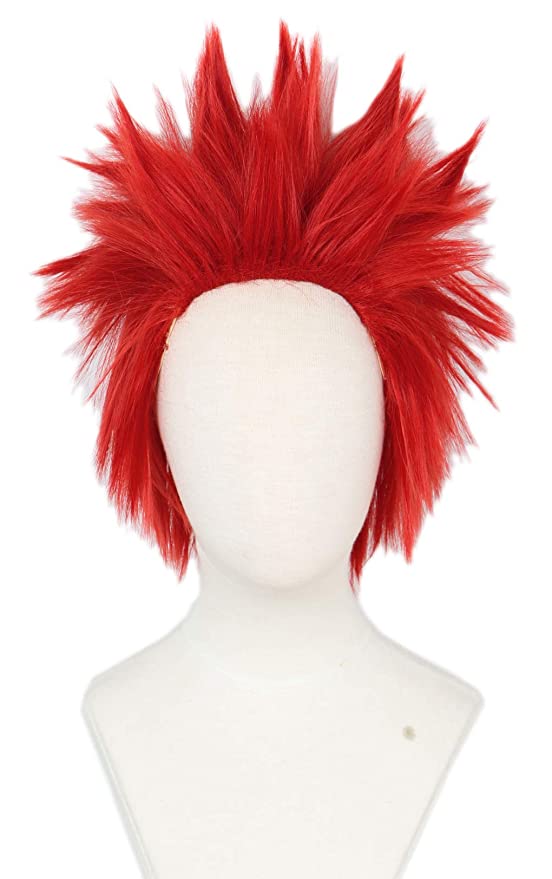 Red Spike Anime Wig