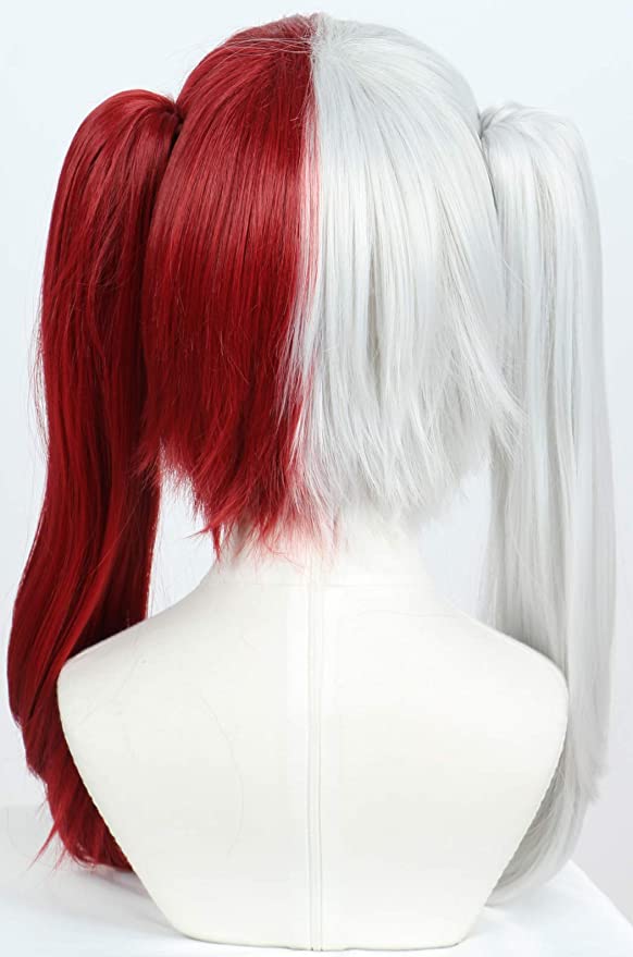 White & Red Anime Wig