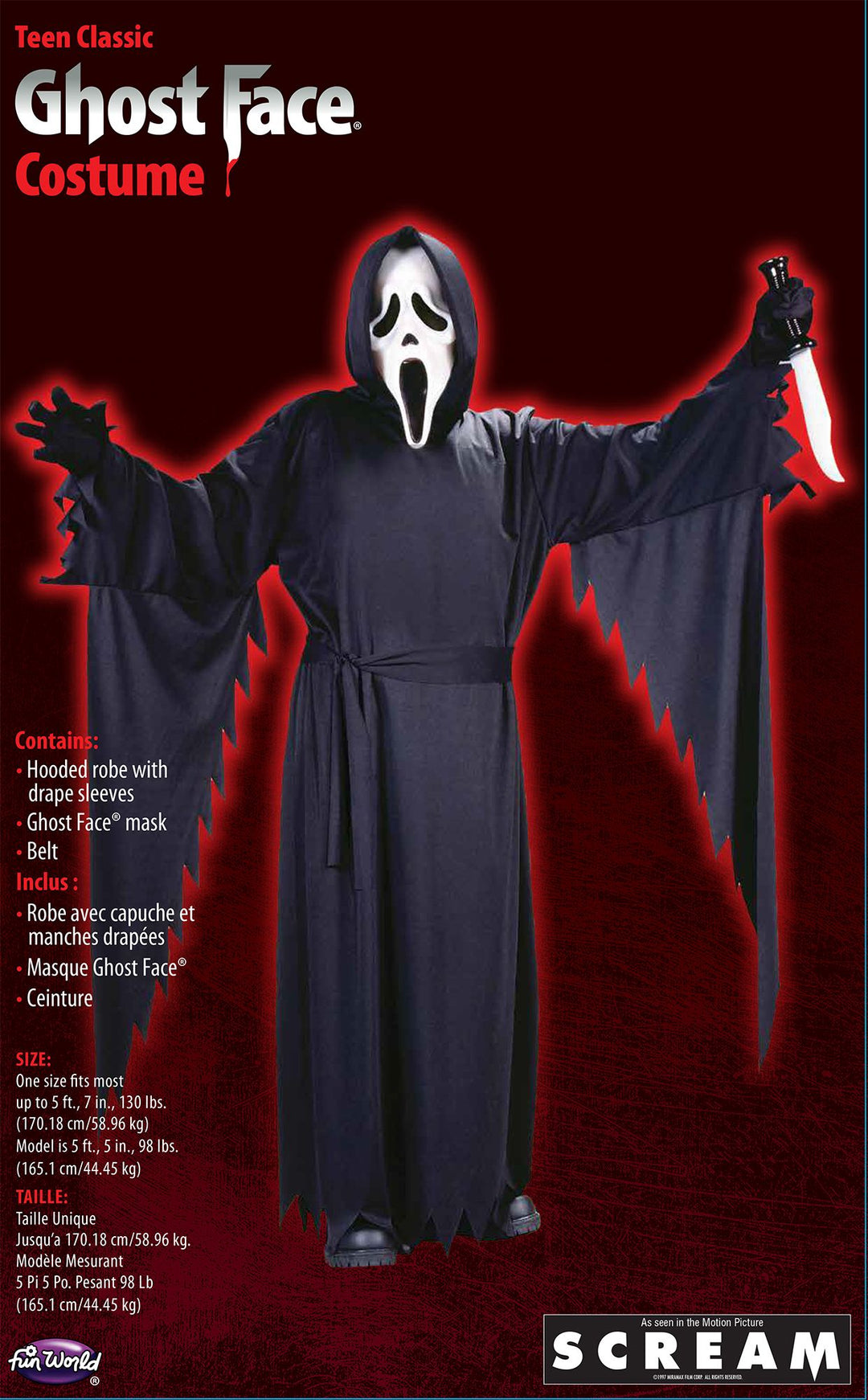 Ghost Face Costume Teen