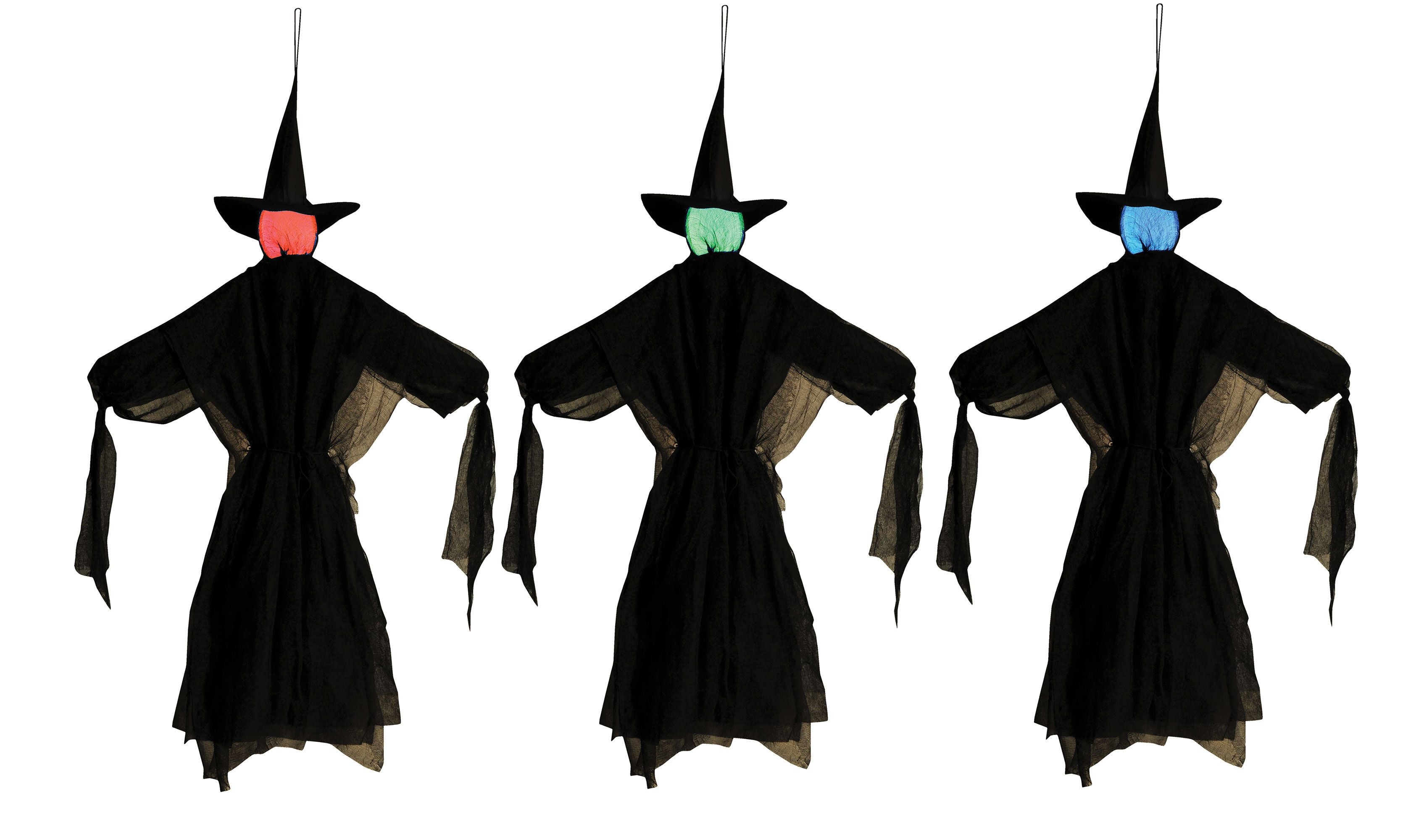 Light Up Color Changing Hanging Witch Trio