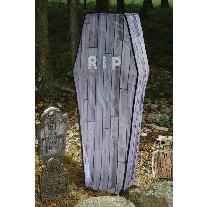 5 Foot Collapsible Coffin Wood Grain