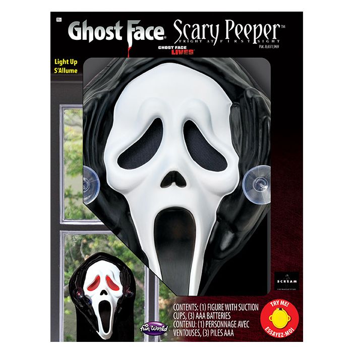 Ghost Face Light Up Scary Peeper