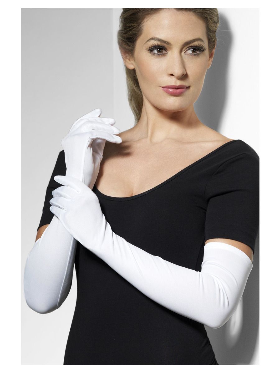 White Long Gloves