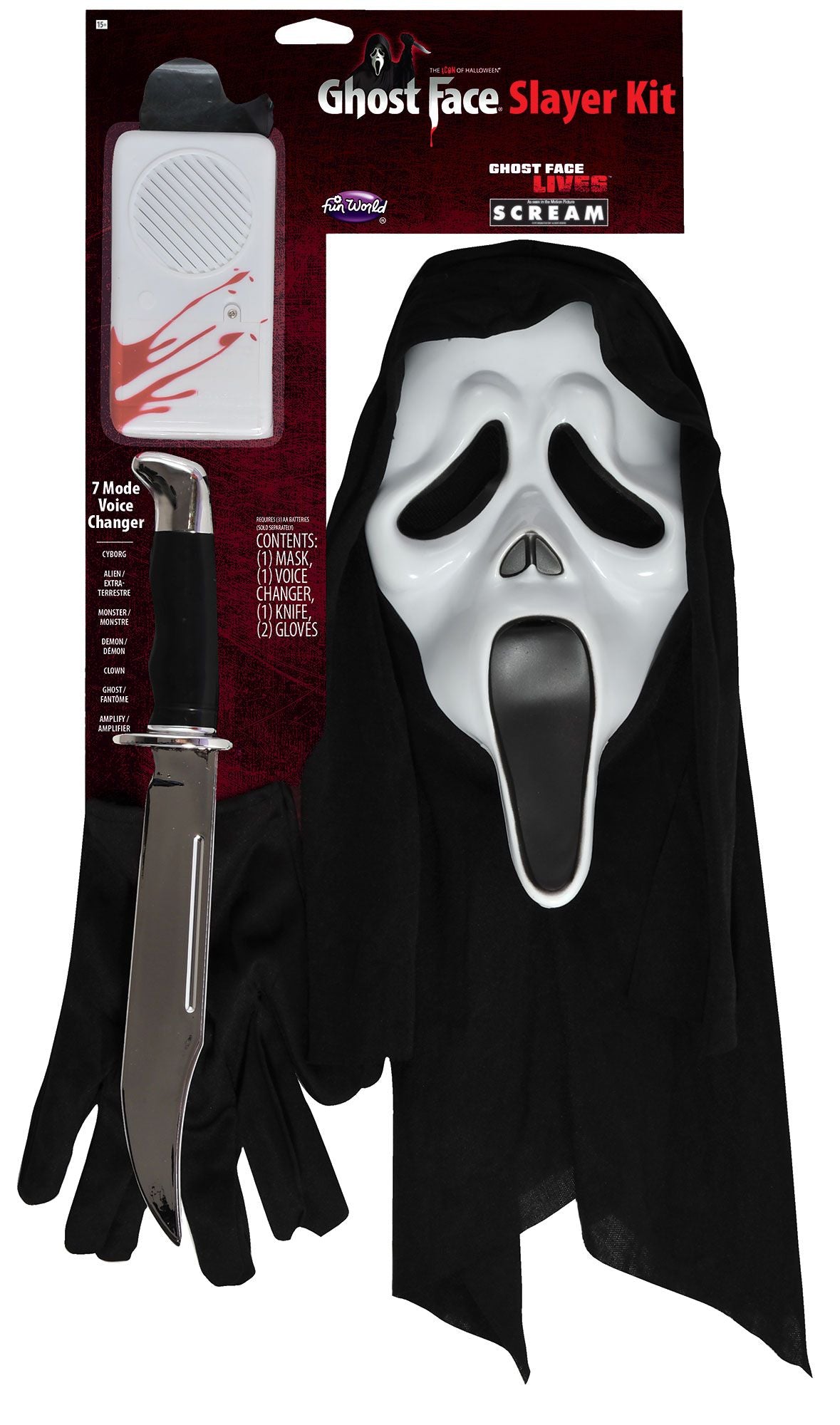 Ghostface Slayer Kit with Voice Changer – Caufield's Novelty