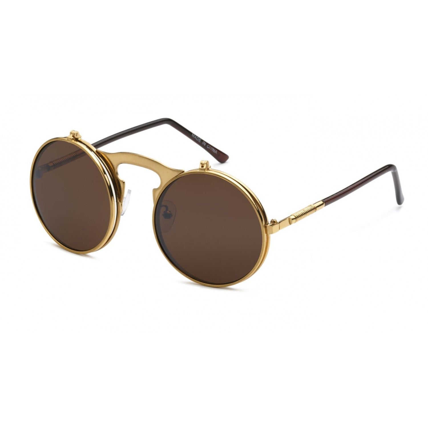 Flip Up Lennon Style Round Sunglasses