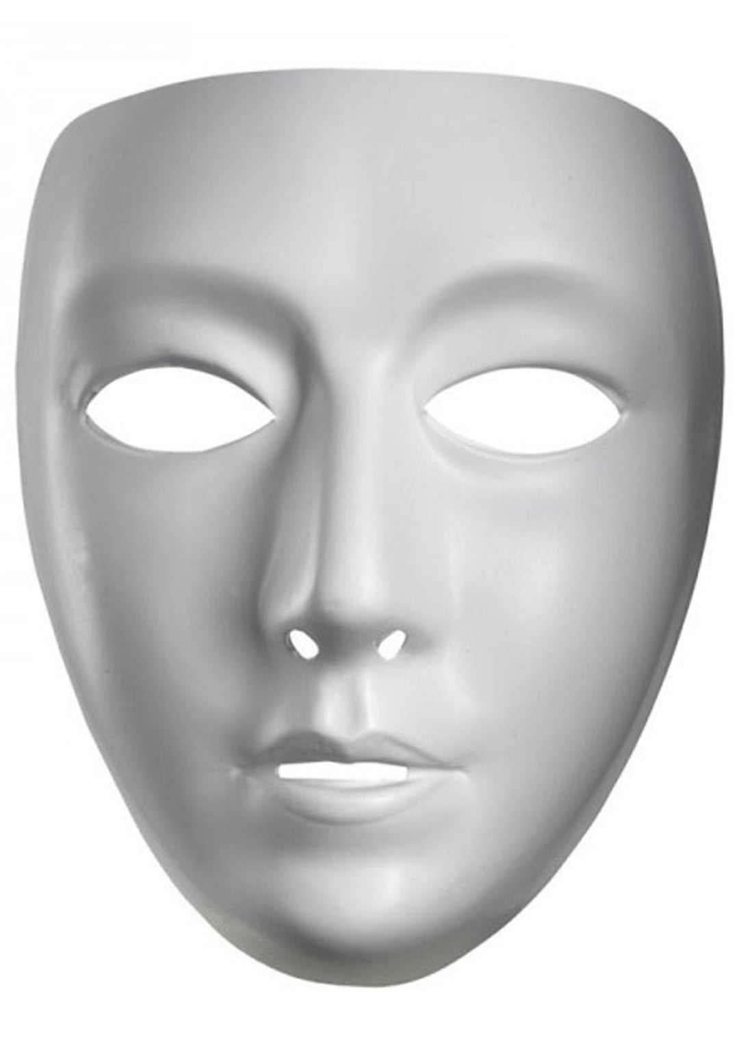 Blank Female Vacuform Mask - White